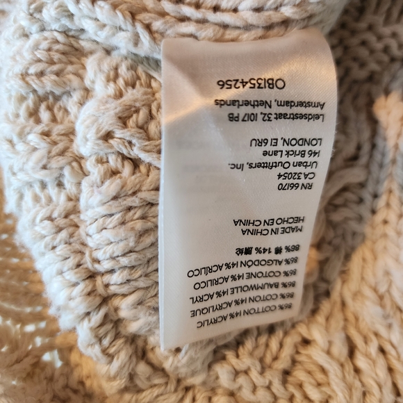 Free People Montana Cream Cardigan Oversized Boho size XS - Picture 13 of 14